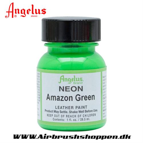 Amazon green - Neon grøn ANGELUS LEATHER PAINT 29,5 ML, 125    